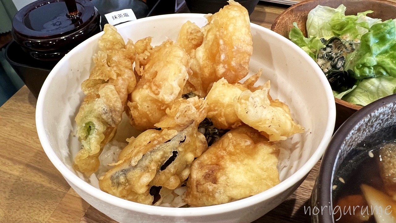 武蔵野うどん 松(与野本町)のランチメニューBセットの肉汁うどんが超美味しい！天丼もサラダもあって大満足！【レビュー･口コミ･感想･さいたま与野本町】